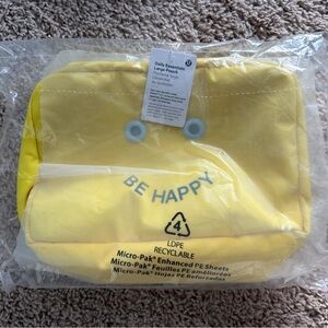 Lululemon “Be Happy” Daily Essentials Large Pouch 5L Sonic Yellow NWT